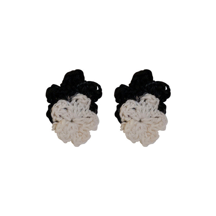 Wholesale 925 Silver Needle Cloth Flower Earrings JDC-ES-XuF101 Earrings 旭帆 Wholesale Jewelry JoyasDeChina Joyas De China