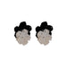 Wholesale 925 Silver Needle Cloth Flower Earrings JDC-ES-XuF101 Earrings 旭帆 Wholesale Jewelry JoyasDeChina Joyas De China