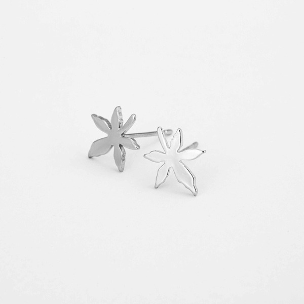 Wholesale 925 Silver Needle Copper Gold Plated Maple Leaf Earrings JDC-ES-QLX063 Earrings 巧兰轩 Wholesale Jewelry JoyasDeChina Joyas De China
