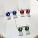 Wholesale 925 Silver Needle Flocking Zircon Earrings JDC-ES-JX025 Earrings 锦希 Wholesale Jewelry JoyasDeChina Joyas De China