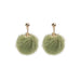 Wholesale 925 Silver Needle Hair Ball Earrings JDC-ES-GSMDD020 Earrings 萌豆豆 E2430-4 green Wholesale Jewelry JoyasDeChina Joyas De China