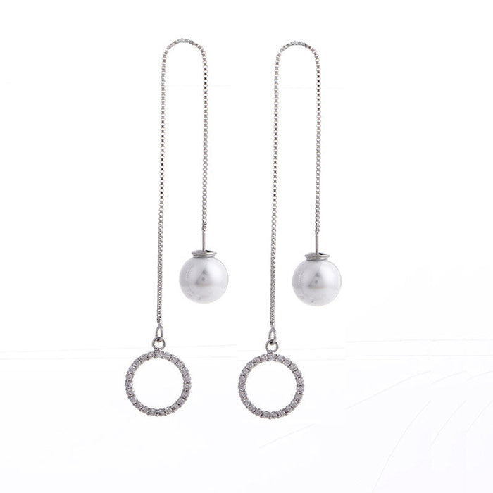 Wholesale 925 Silver Needle Pearl Copper Earrings JDC-ES-QLX031 Earrings 巧兰轩 A Wholesale Jewelry JoyasDeChina Joyas De China