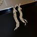 Wholesale 925 Silver Needle Rhinestone Copper Tassel Earrings JDC-ES-BY118 Earrings 宝钰 tassel Wholesale Jewelry JoyasDeChina Joyas De China