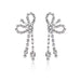 Wholesale 925 Silver Needle Rhinestone Zircon Bow Earrings JDC-ES-JX026 Earrings 锦希 Wholesale Jewelry JoyasDeChina Joyas De China