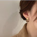 Wholesale 925 Silver Needle Square Alloy Earrings JDC-ES-XuF085 Earrings 旭帆 brown Wholesale Jewelry JoyasDeChina Joyas De China
