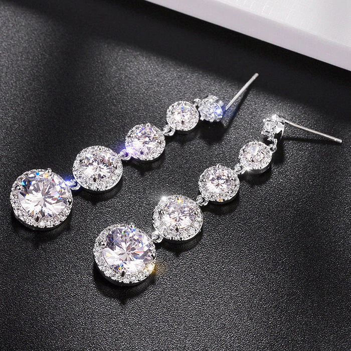 Wholesale 925 Silver Pin Metal Zircon Earrings JDC-ES-XuF119 Earrings 旭帆 Wholesale Jewelry JoyasDeChina Joyas De China
