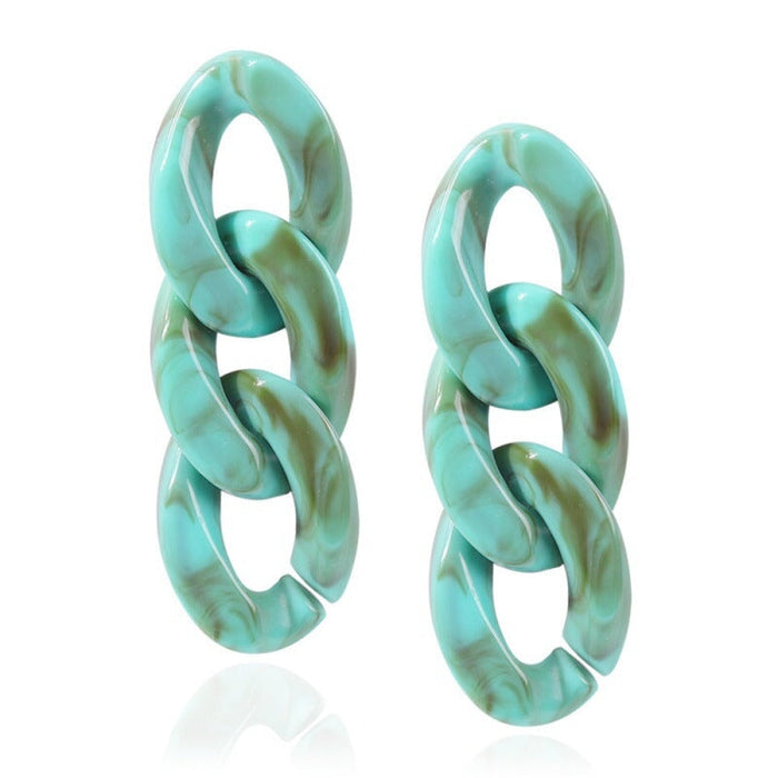 Wholesale 925 Silver Post Chain Acrylic Earrings JDC-ES-XC342 Earrings 夏晨 Wholesale Jewelry JoyasDeChina Joyas De China