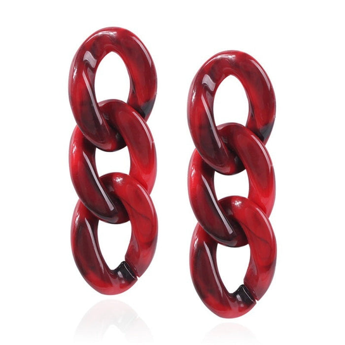 Wholesale 925 Silver Post Chain Acrylic Earrings JDC-ES-XC342 Earrings 夏晨 Wholesale Jewelry JoyasDeChina Joyas De China