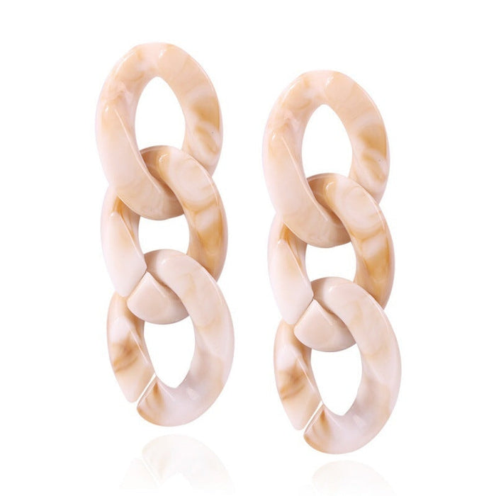 Wholesale 925 Silver Post Chain Acrylic Earrings JDC-ES-XC342 Earrings 夏晨 Wholesale Jewelry JoyasDeChina Joyas De China