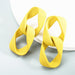 Wholesale 925 Silver Post Twisted Chain Acrylic Earrings JDC-ES-XC341 Earrings 夏晨 yellow Wholesale Jewelry JoyasDeChina Joyas De China