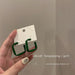Wholesale 926 Geometry Earrings JDC-ES-XuF077 Earrings 旭帆 green Wholesale Jewelry JoyasDeChina Joyas De China