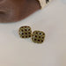 Wholesale 926 Needle Acrylic Alloy Earrings JDC-ES-BY148 Earrings 宝钰 brown square Wholesale Jewelry JoyasDeChina Joyas De China