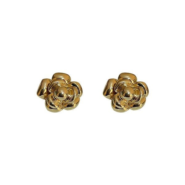 Wholesale 926 Needle Alloy Camellia Earrings JDC-ES-BY085 Earrings 宝钰 Wholesale Jewelry JoyasDeChina Joyas De China