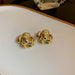 Wholesale 926 Needle Alloy Camellia Earrings JDC-ES-BY085 Earrings 宝钰 gold Wholesale Jewelry JoyasDeChina Joyas De China