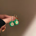 Wholesale 926 Needle Alloy Earrings JDC-ES-BY112 Earrings 宝钰 green Wholesale Jewelry JoyasDeChina Joyas De China