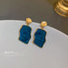 Wholesale 926 needle alloy irregular blue earrings JDC-ES-BY144 Earrings 宝钰 Wholesale Jewelry JoyasDeChina Joyas De China