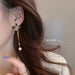 Wholesale 926 needle alloy pearl flower earrings JDC-ES-BY145 Earrings 宝钰 Wholesale Jewelry JoyasDeChina Joyas De China