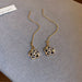 Wholesale 926 Needle Alloy Rhinestone Camellia Earrings JDC-ES-BY119 Earrings 宝钰 Flower Wholesale Jewelry JoyasDeChina Joyas De China