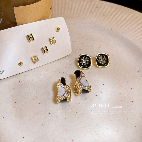 Wholesale 926 needle alloy rhinestone zircon earrings JDC-ES-BY134 Earrings 宝钰 Wholesale Jewelry JoyasDeChina Joyas De China