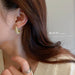 Wholesale 926 Needle Alloy U Shape Earrings JDC-ES-BY121 Earrings 宝钰 Wholesale Jewelry JoyasDeChina Joyas De China