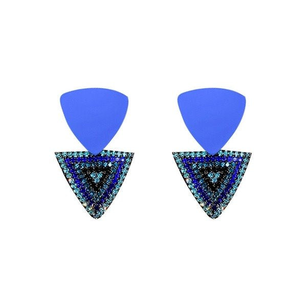 Wholesale 926 Needle Blue Alloy Rhinestone Earrings JDC-ES-BY095 Earrings 宝钰 Wholesale Jewelry JoyasDeChina Joyas De China