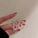 Wholesale 926 Needle Rhinestone Alloy Earrings JDC-ES-BY137 Earrings 宝钰 Bowknot Wholesale Jewelry JoyasDeChina Joyas De China