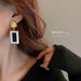 Wholesale 926 Needle Square Acrylic Alloy Earrings JDC-ES-BY113 Earrings 宝钰 Wholesale Jewelry JoyasDeChina Joyas De China