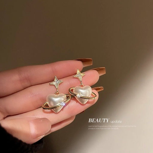 Wholesale 926 Needle Zircon Pearl Alloy Earrings JDC-ES-BY124 Earrings 宝钰 Wholesale Jewelry JoyasDeChina Joyas De China