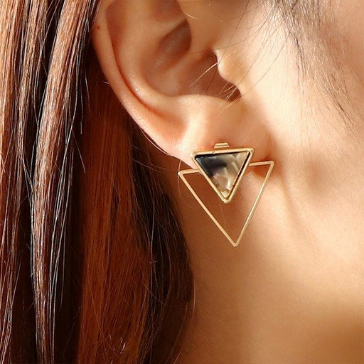 Wholesale Abalone Shell Triangle Earrings JDC-ES-NZ046 Earrings 奈珠 Wholesale Jewelry JoyasDeChina Joyas De China