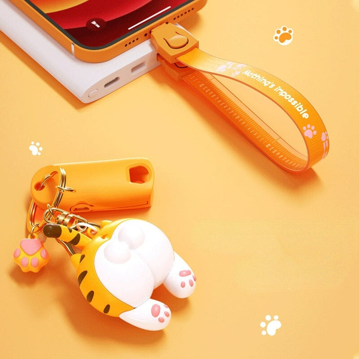 Wholesale ABS Apple Android Data Cable PVC Keychain JDC-KC-AQM001 Keychains 爱奇美 Wholesale Jewelry JoyasDeChina Joyas De China