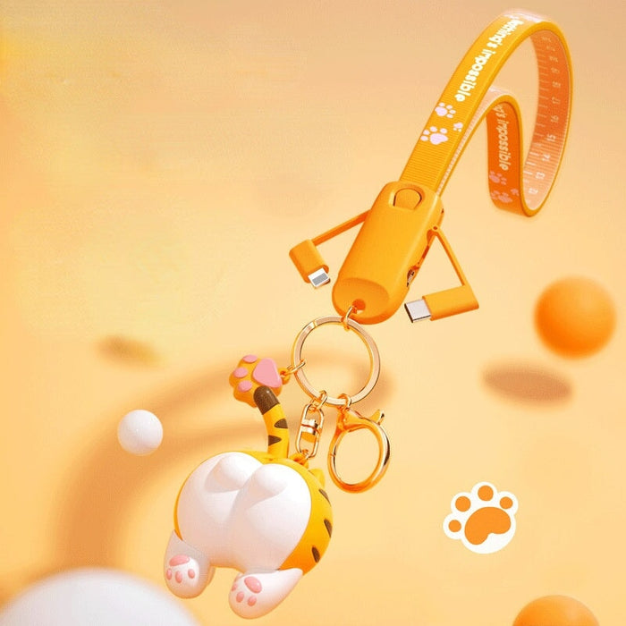 Wholesale ABS Apple Android Data Cable PVC Keychain JDC-KC-AQM001 Keychains 爱奇美 Wholesale Jewelry JoyasDeChina Joyas De China