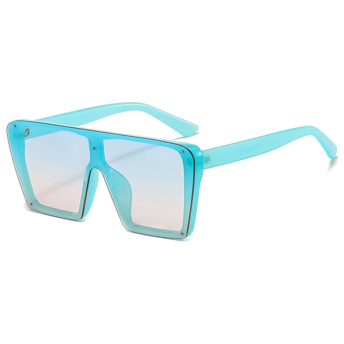 Wholesale AC Lens Plastic Large Square Sunglasses JDC-SG-XinS009 Sunglasses 星尚 blue pink Wholesale Jewelry JoyasDeChina Joyas De China