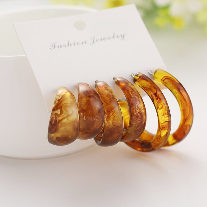 Wholesale Acetate Plate Earrings Letter Alloy Earrings JDC-ES-F006 Earrings 韩之尚 5361205 Wholesale Jewelry JoyasDeChina Joyas De China