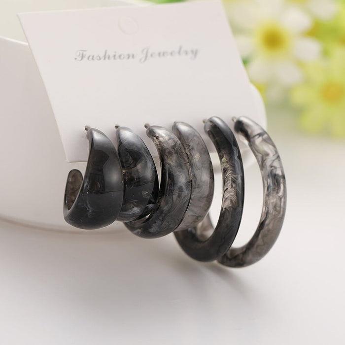 Wholesale Acetate Plate Earrings Letter Alloy Earrings JDC-ES-F006 Earrings 韩之尚 5387402 Wholesale Jewelry JoyasDeChina Joyas De China