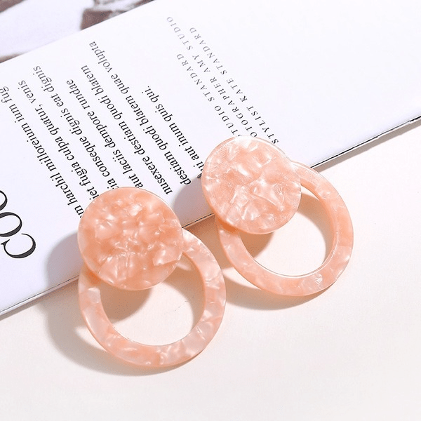 Wholesale Acrylic acetate geometric earrings JDC-ES-ZhanY012 Earrings 展言 Wholesale Jewelry JoyasDeChina Joyas De China