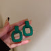 Wholesale Acrylic acrylic twist Earrings ?JDC-ES-YWJQ034 Earrings 精巧 green Wholesale Jewelry JoyasDeChina Joyas De China