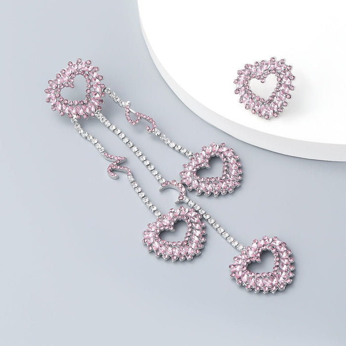 Wholesale acrylic asymmetric Earrings JDC-ES-JL542 Earrings JoyasDeChina Pink Wholesale Jewelry JoyasDeChina Joyas De China