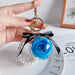 Wholesale acrylic ball flower keychains JDC-KC-LX014 Keychains JoyasDeChina Lake blue Wholesale Jewelry JoyasDeChina Joyas De China