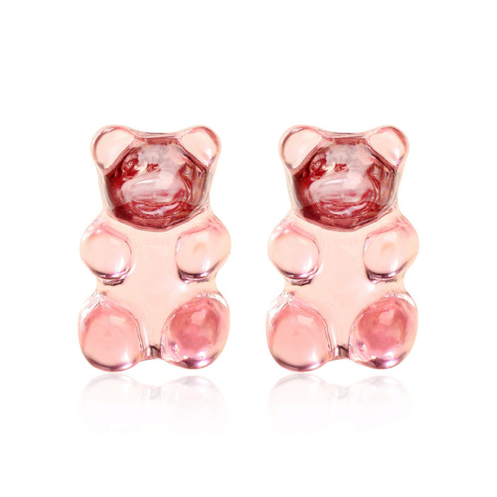 Wholesale acrylic bear candy-colored earrings JDC-ES-F276 earrings JoyasDeChina C16-03-05 Wholesale Jewelry JoyasDeChina Joyas De China