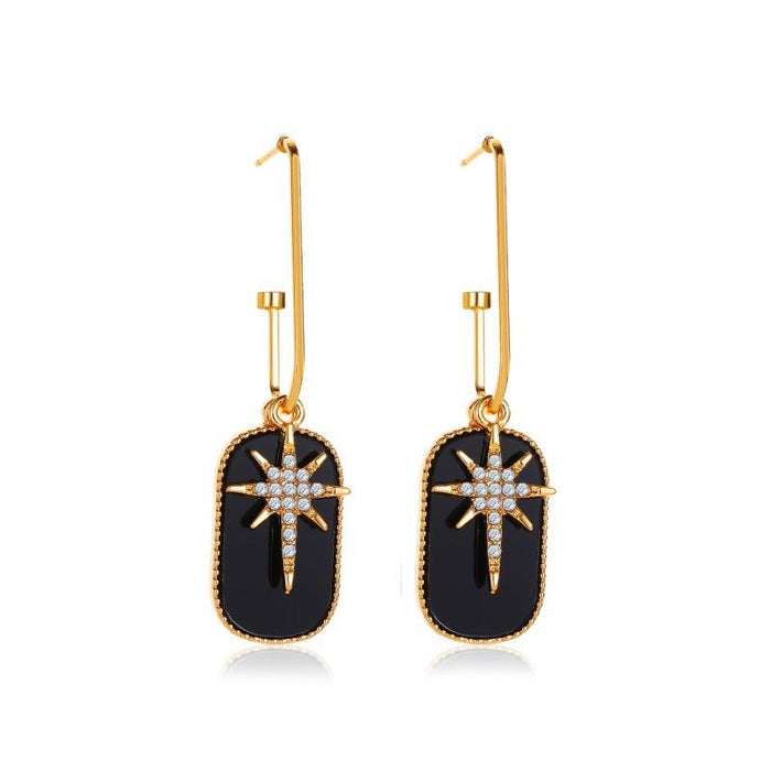 Wholesale acrylic black alloy butterfly earrings JDC-ES-GSD119 Earrings JoyasDeChina 01 star mans #8471 Wholesale Jewelry JoyasDeChina Joyas De China