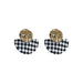 Wholesale acrylic black and white letter Earrings JDC-ES-BY-050 Earrings 宝钰 Wholesale Jewelry JoyasDeChina Joyas De China