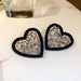 Wholesale acrylic black Love Earrings JDC-ES-BY-105 Earrings 宝钰 black Wholesale Jewelry JoyasDeChina Joyas De China