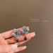 Wholesale acrylic Blue Flower Earrings JDC-ES-BY055 Earrings 宝钰 Wholesale Jewelry JoyasDeChina Joyas De China