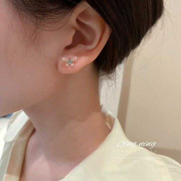 Wholesale acrylic butterfly gradient Earrings JDC-ES-BY-049 Earrings 宝钰 Wholesale Jewelry JoyasDeChina Joyas De China