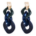 Wholesale Acrylic Chain Earrings JDC-ES-BenD001 Earrings 本笃 blue Wholesale Jewelry JoyasDeChina Joyas De China