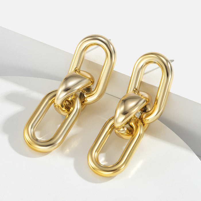 Wholesale Acrylic Circle Earrings JDC-ES-E014 Earrings 奈珠 alloy Wholesale Jewelry JoyasDeChina Joyas De China