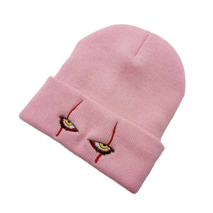 Wholesale acrylic clown eye knitted hat JDC-FH-GSYH054 FashionHat 予画 Pink Average code Wholesale Jewelry JoyasDeChina Joyas De China
