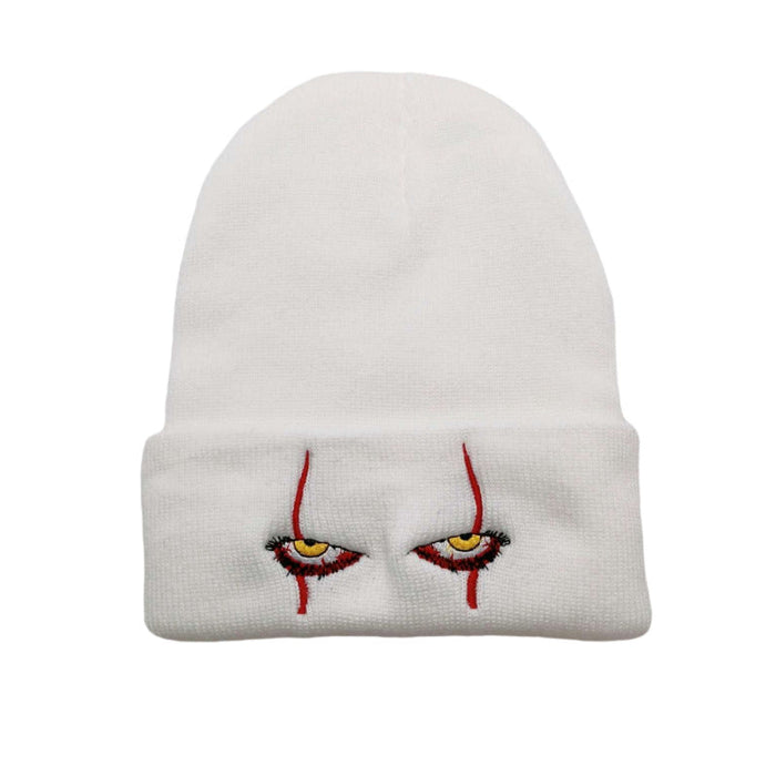Wholesale acrylic clown eye knitted hat JDC-FH-GSYH054 FashionHat 予画 White Average code Wholesale Jewelry JoyasDeChina Joyas De China