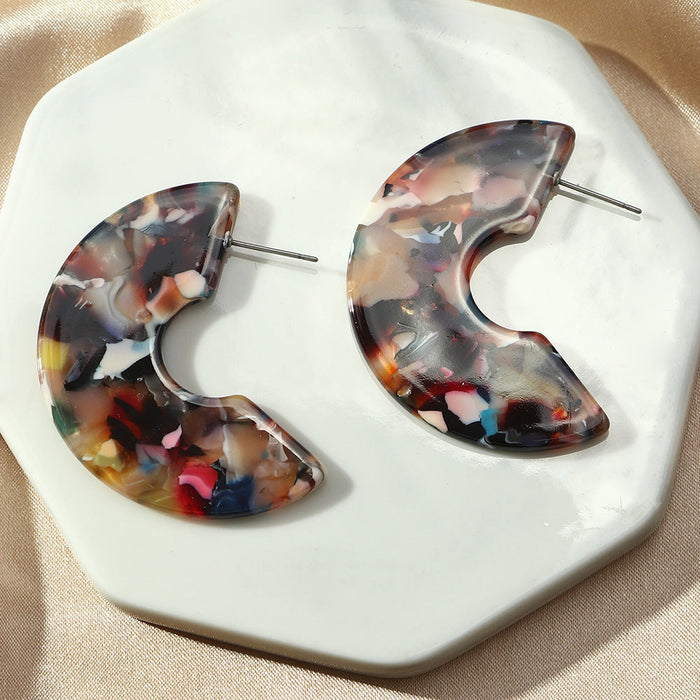 Wholesale acrylic color earrings JDC-ES-NZ050 Earrings 奈珠 EZ1517 Wholesale Jewelry JoyasDeChina Joyas De China