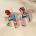 Wholesale acrylic color earrings JDC-ES-NZ050 Earrings 奈珠 EZ1706 Wholesale Jewelry JoyasDeChina Joyas De China